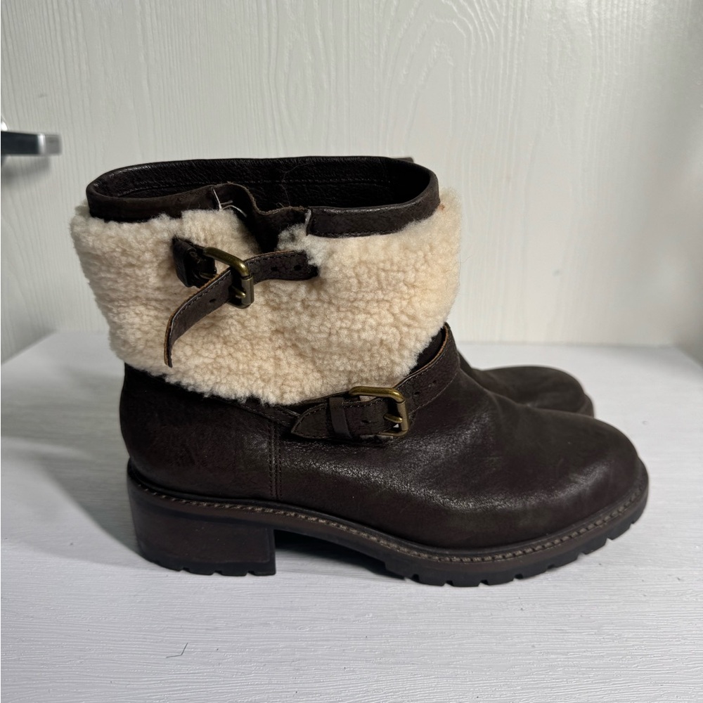 Coach Women's Shearling-Lined Leather Ankle Boots